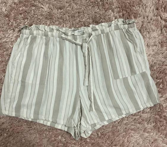 Torrid Striped Paperbag Shorts