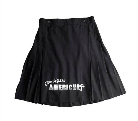 American Apparel  Black Pleated Mini Skirt