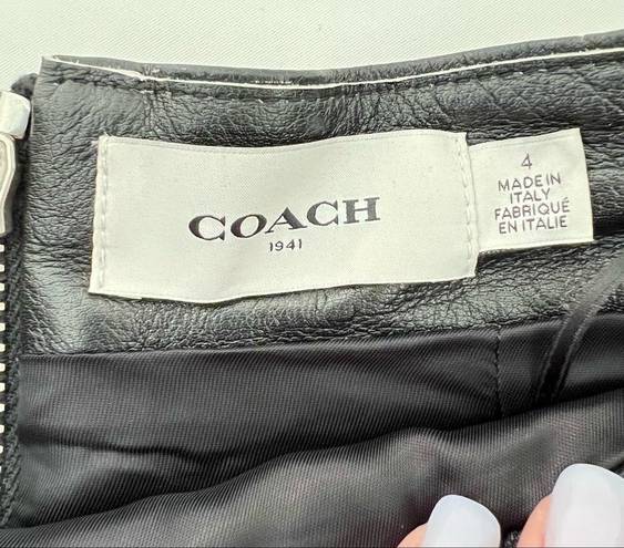 Coach  1941 Leather Belted Mini Skirt 4