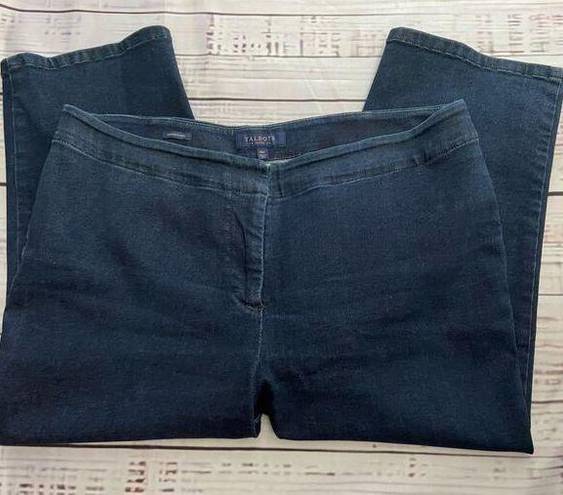 Talbots  Petites Signature Blue Denim Capri Pants Womens 14p Mid Rise 36x20