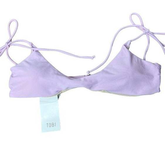 Tobi NWT  Bikini Swim Top Spaghetti Strap Light Pink Removable Pads Medium