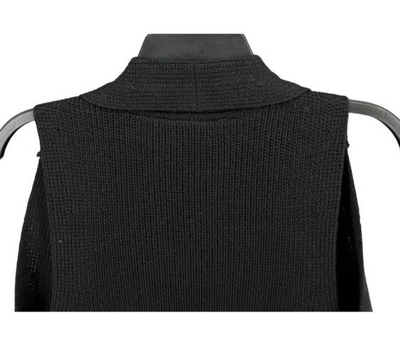 Aritzia  Wilfred Dunkirk Sweater Vest Womens S Black Open Shawl Duster Cardigan