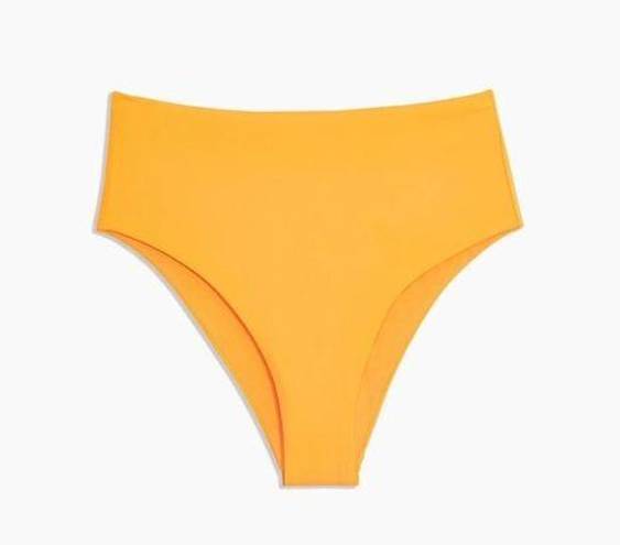 ONIA NWT  Sabrina Bikini Bottom Swim Bright Neon Orange Persimmon Beach size XL