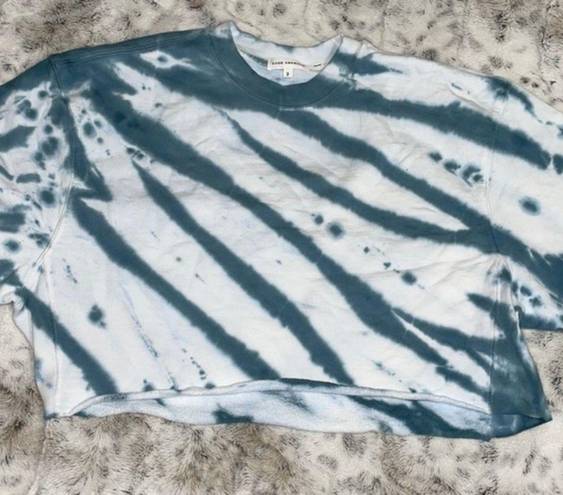 Good American 🆕 NWOT  | Cropped & Cool Tie Dye Sweatshirt | Orion Blue