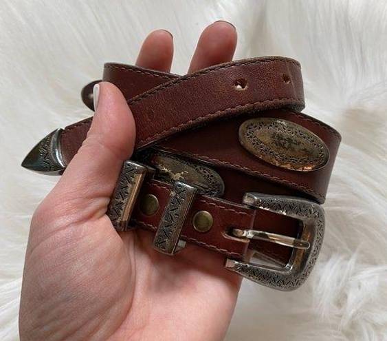 90s Vintage Leather Brighton Belt
