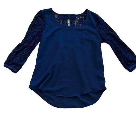 Blu Pepper  boutique bow back blue blouse