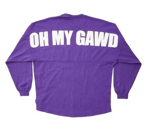 Spirit Jersey  RARE Friends Purple OH MY GAWD Spellout Long Sleeve Tshirt Small