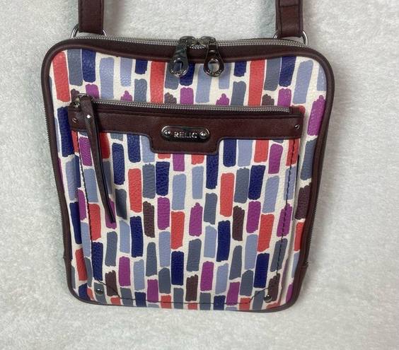 Relic  Multicolor Pattern‎ Vegan Leather Crossbody Wallet Purse Rectangle