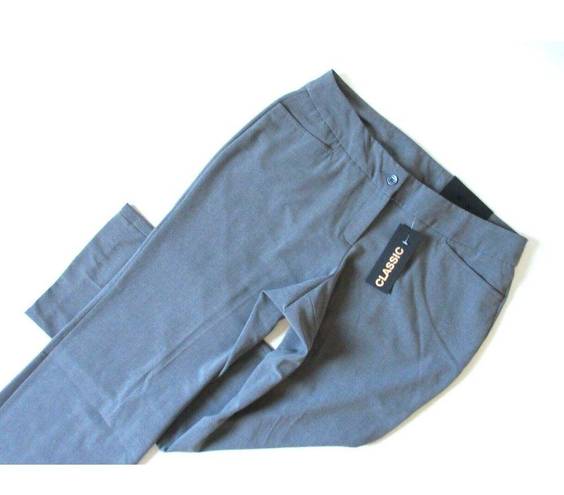 Lane Bryant NWT  Classic Trouser in Gray Right Fit Red Triangle Pants 14 x 31 ½