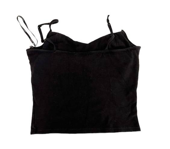 Energie  Black Cropped Padded Tank Top | L