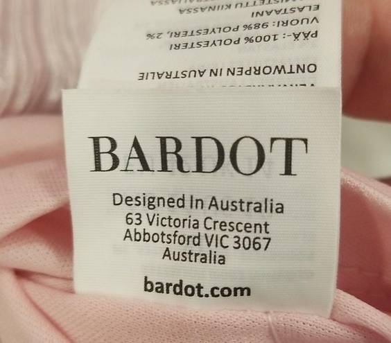 Bardot 💕 Bellissa Long Sleeve Faux Wrap Dress Sorbet Pink Metallic Shine XL NWT