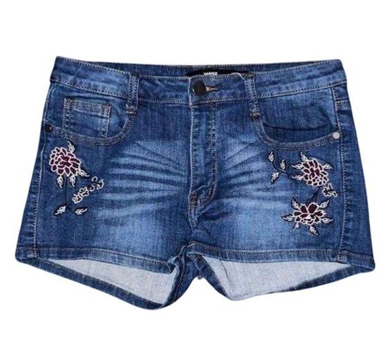 Harper Floral Embroidered Denim Jean Shorts Size 29