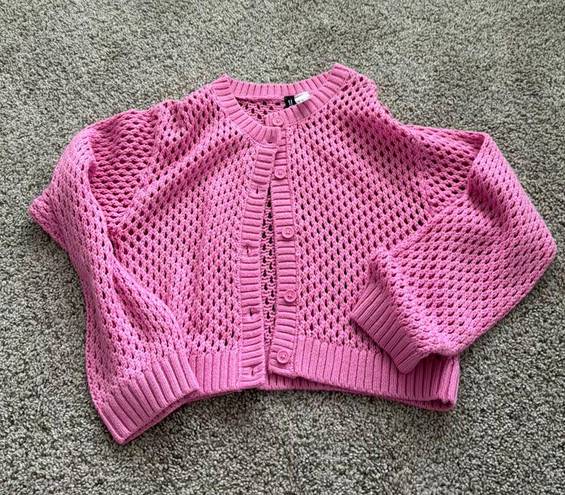 H&M Pink Crochet Sweater