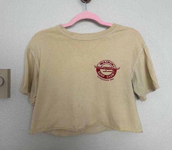 Surf Style Vintage Small Waikiki Surf Club Tee Crop Top Hawaiian Shirt  Tshirt