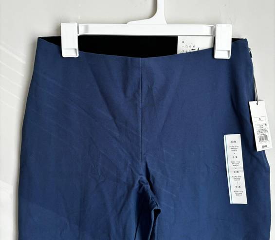 A New Day Pull on Side-Zip Skinny Ankle Pants Blue Sz 6R