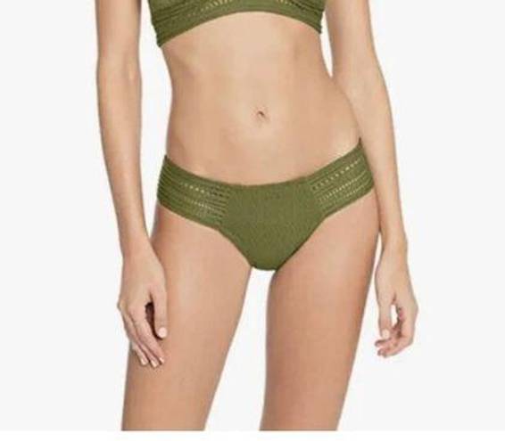 Robin Piccone  Perla Crochet Bikini Bottoms In moss size Medium $78 NEW