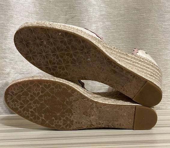 Kate Spade  Thea Espadrilles Wedge Sandal Women's Ivory Canvas Size 10