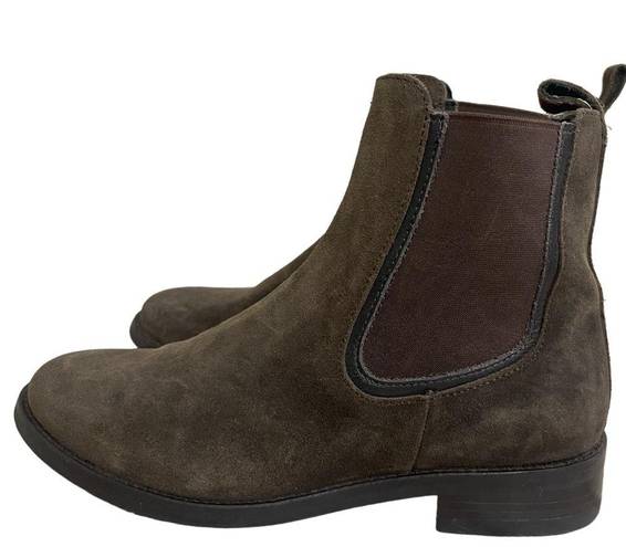 Krass&co Thursday Boot  Dark Olive Suede Womens Duchess Chelsea Ankle Boots 6.5