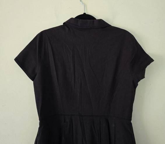 Oscar de la Renta  Black Summer Lace Trim Dress Retro Fit & Flare Women's Size 12