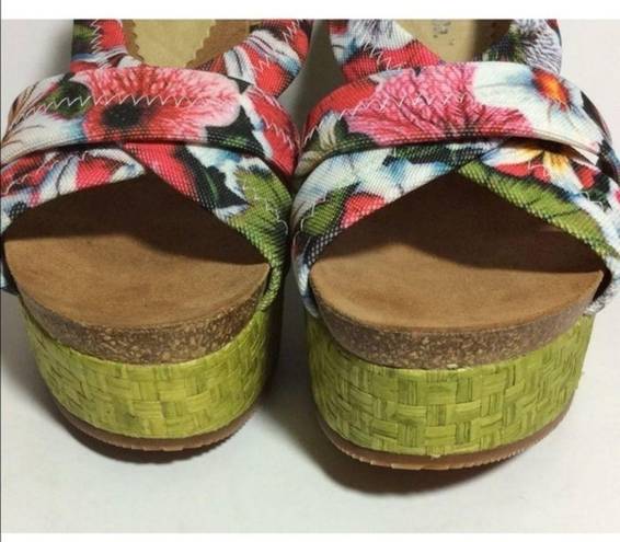 Krass&co Right Bank Shoe . Floral Fabric Espadrille Sz 8