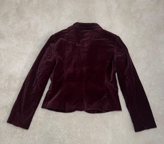 Tommy Hilfiger Vintage  Velvet Blazer Suit Jacket Size Medium I Burgundy I