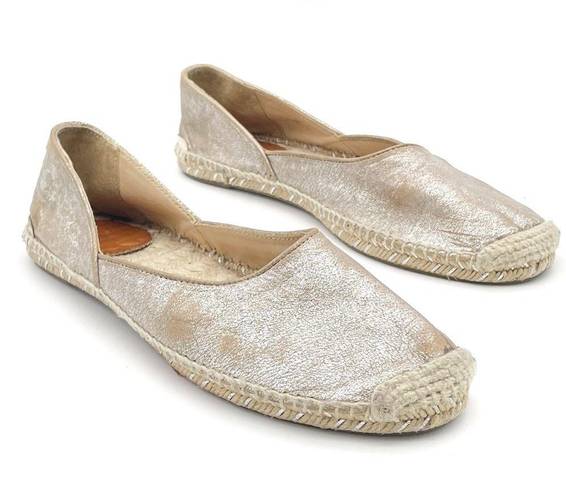 Rag and Bone  Georgie Silver Platinum Espadrille Slip-On Shoe Women’s Size 39.5 | 9