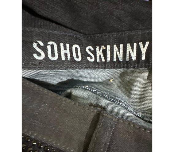 DKNY  Soho Skinny Dark Wash Denim Jeans Embellished Pockets NWOT 12