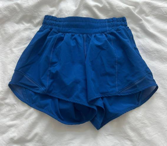 Lululemon Symphony Blue Hotty Hot Shorts 4”