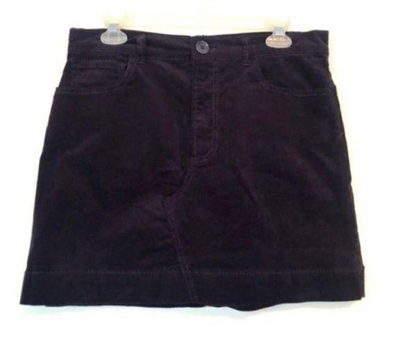 Chelsea and Violet NEW NWT CHELSEA VIOLET Eggplant Plum Purple Corduroy High Waisted Mini Skirt 28