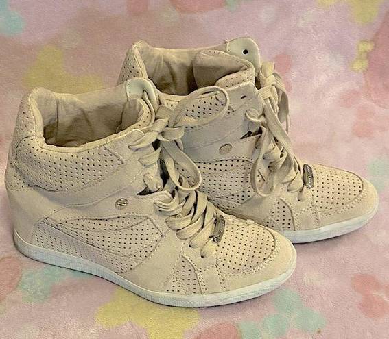 Coach Alexis Suede beige hightop sneakers (NEW) 8.5-9