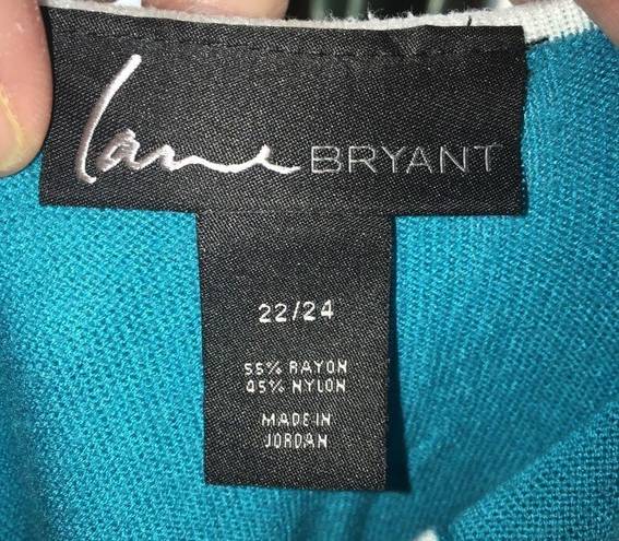 Lane Bryant  teal knit tank top