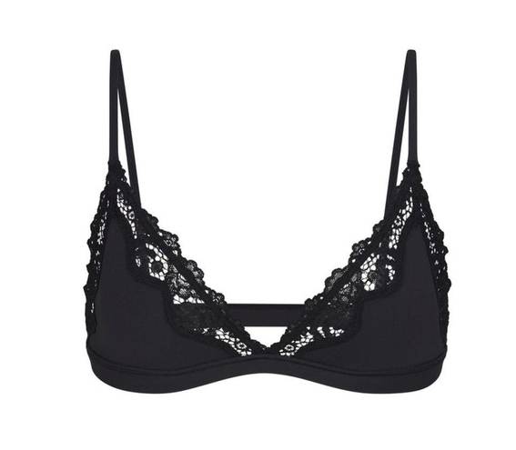 SKIMS Fits everybody Lace Triangle Bralette- NWT Onyx Size M