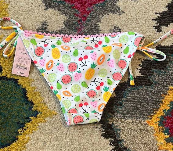 Wild Fable Women’sFruit Print Side-Tie High Leg Cheeky Bikini Bottom