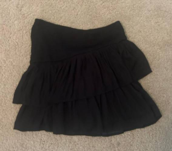 Vestique Black Ruffle Skirt