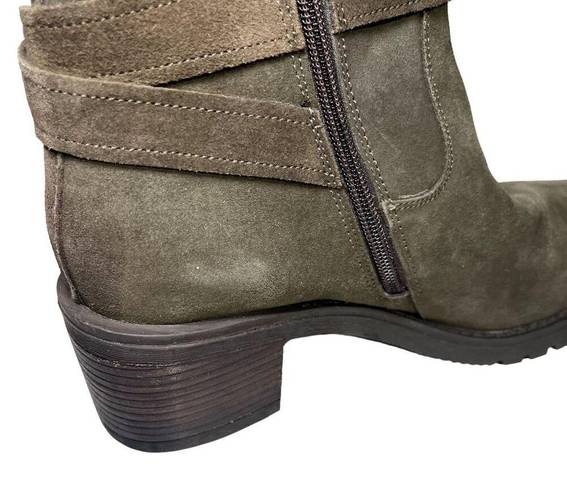 Krass&co Vintage Foundry  Boots Womens 10 Greenish Gray Brown Zipper 2in Heel Size 10