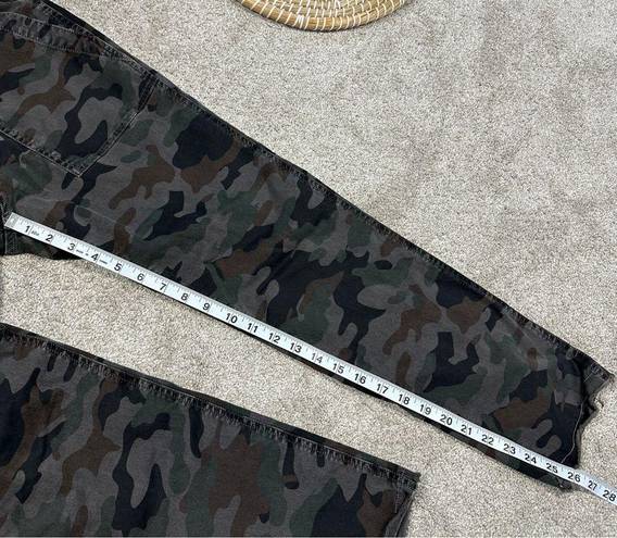 Edge Nili Lotan Jenna Cropped Raw  Hem Military Charcoal Camo Pants Mid Rise 6