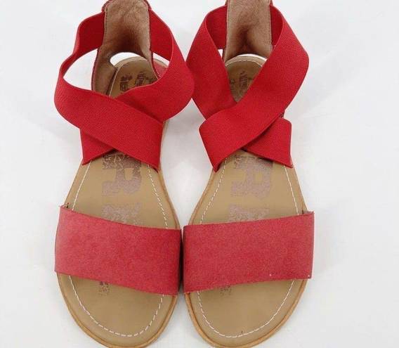 Sorel  Ella Red Pink Strap Sandals 6.5