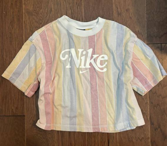 Nike Pastel Rainbow Striped Tee