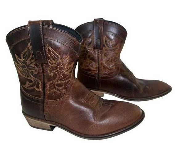 Dingo Vintage  Brown Genuine Leather Embroidered Boho Coastal Cowgirl Boots 6