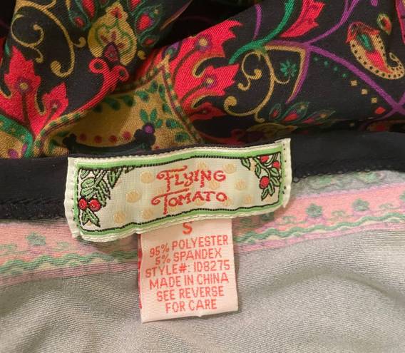 Flying Tomato Anthropologie Eastern Indian Floral Dress