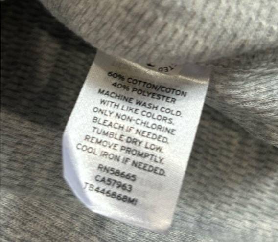 Treasure & Bond  Grey Heather-Navy Crew Neck Contrast Trim Thermal Top Sz XL