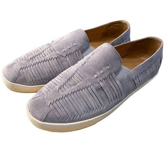 Joie  Blue Suede Slip on walker sneaker woven leather size 8