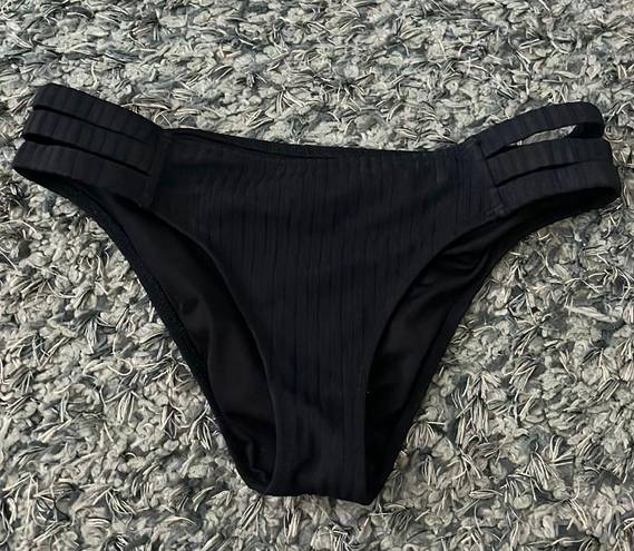 Shade & Shore black ribbed bikini bottoms