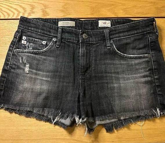 AG Adriano Goldschmied Ag the Bonnie distressed shorts black 28