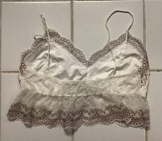 ZARA Lace Bralette White Size M