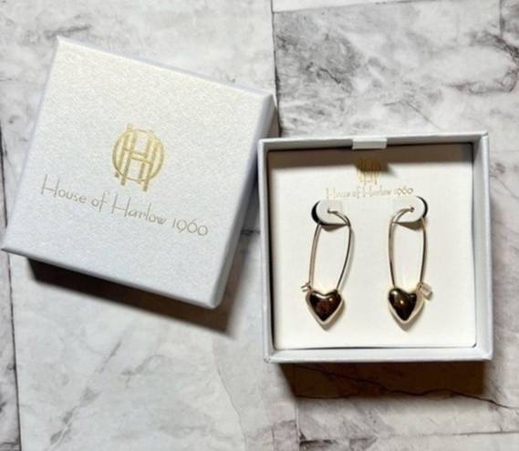 House of Harlow  1960 Dangle heart Earrings