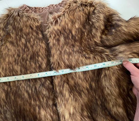 Faux Fur Jacket Brown Size XS