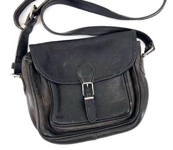 Roots  from Canada all leather black crossbody bag