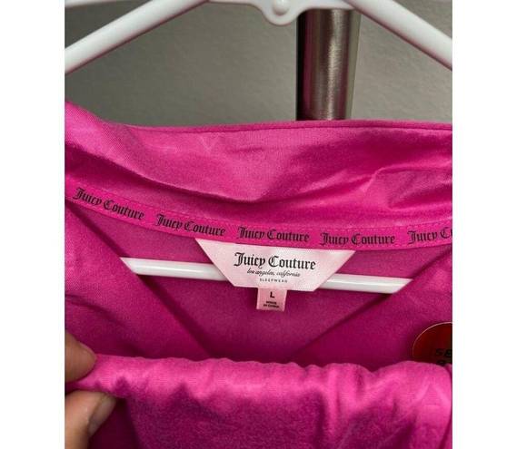 Juicy Couture NWT  Logo Magenta Sleepwear Set 2 piece Pants Shirt Size L