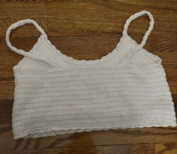 Aerie White Crochet Tank